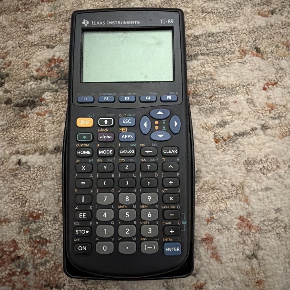 Texas Instruments TI-89 Graphing Calculator w/ Cover — Tested Working Free Ship.